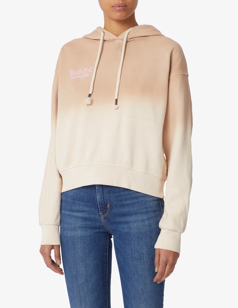Disclaimer Cotton shaded hoodie - Beige - picture 1 Disclaimer Cotton shaded hoodie - Beige - picture 1