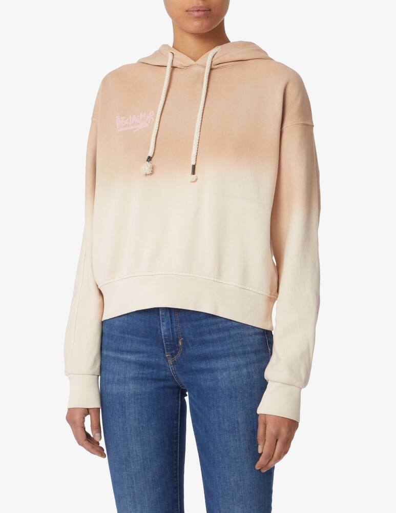 rinascente Disclaimer Cotton shaded hoodie - Beige