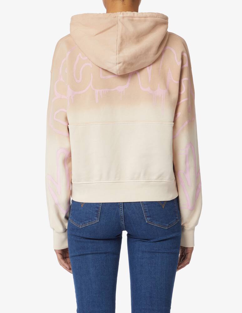 rinascente Disclaimer Cotton shaded hoodie - Beige