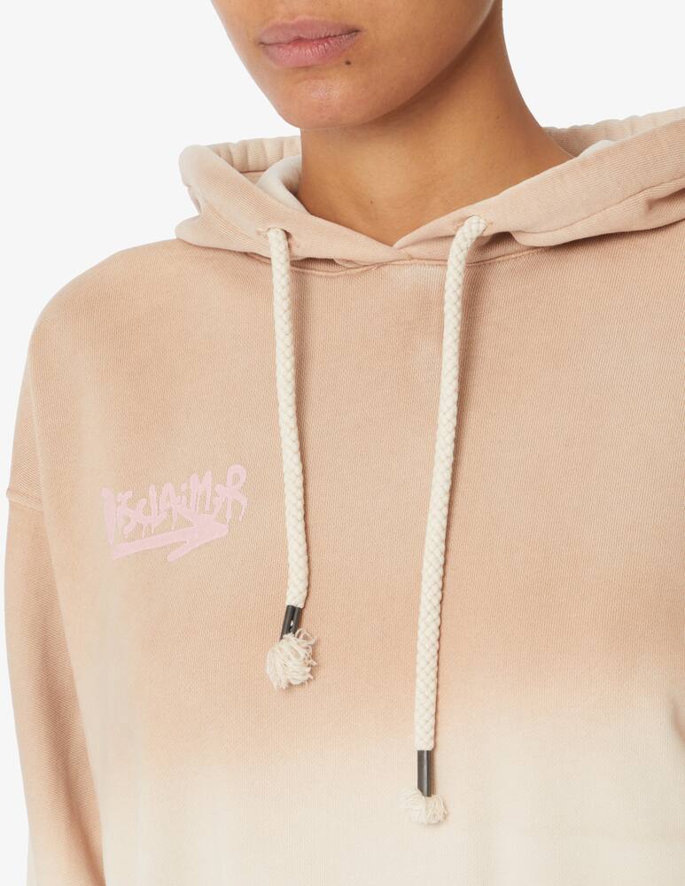 rinascente Disclaimer Cotton shaded hoodie - Beige