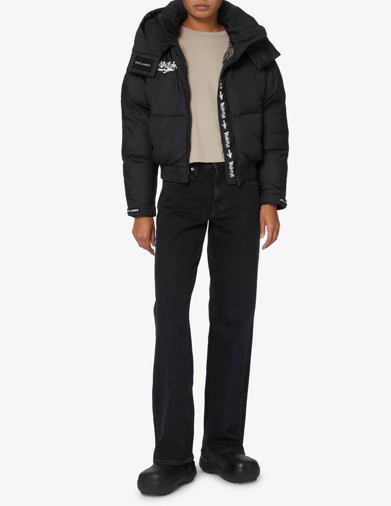 rinascente Disclaimer Basic crop padded jacket with hood - Black