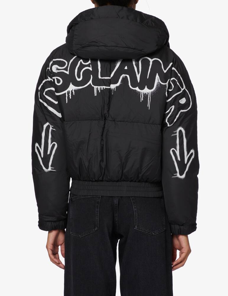 rinascente Disclaimer Basic crop padded jacket with hood - Black