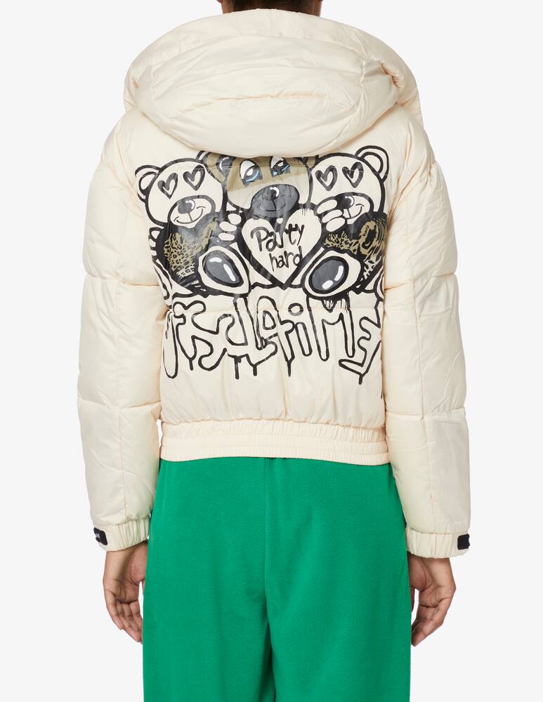 rinascente Disclaimer Orsetti crop padded jacket with hood - White