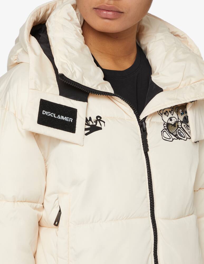 rinascente Disclaimer Orsetti crop padded jacket with hood - White