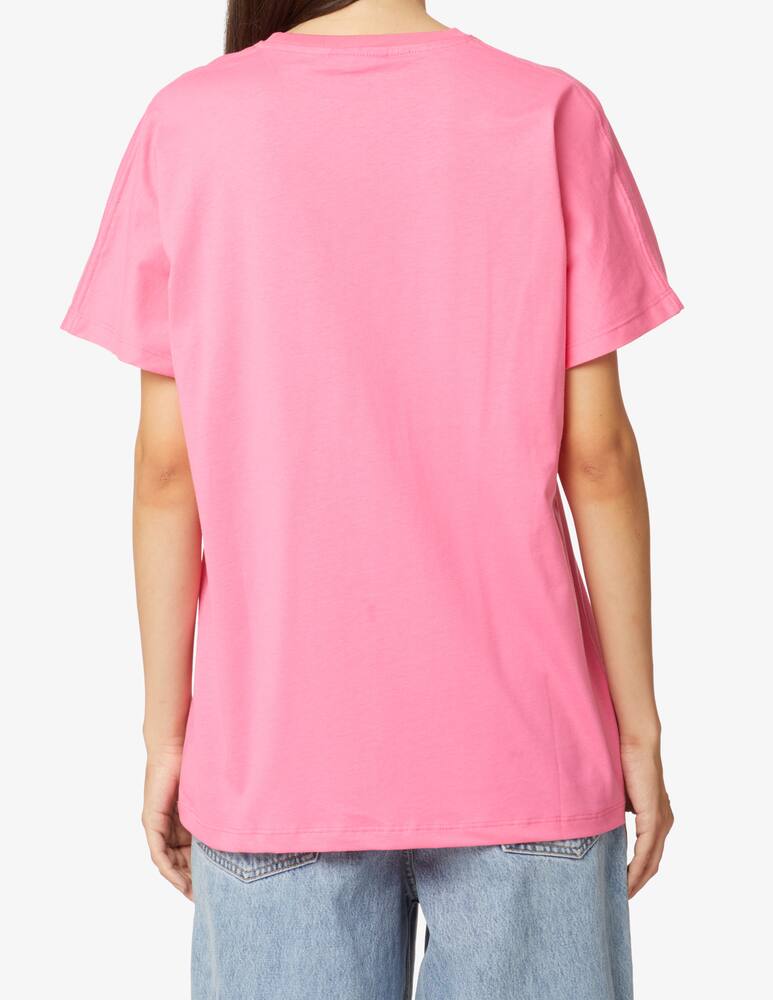 rinascente Disclaimer Basic logo cotton t-shirt - Pink
