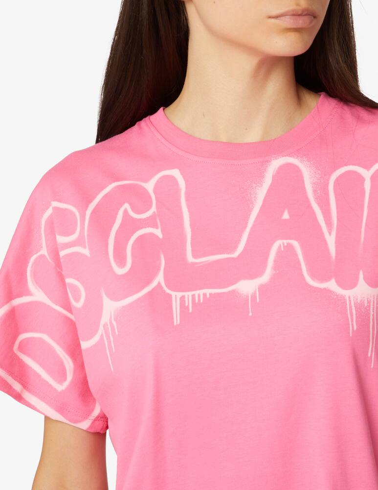 rinascente Disclaimer Basic logo cotton t-shirt - Pink