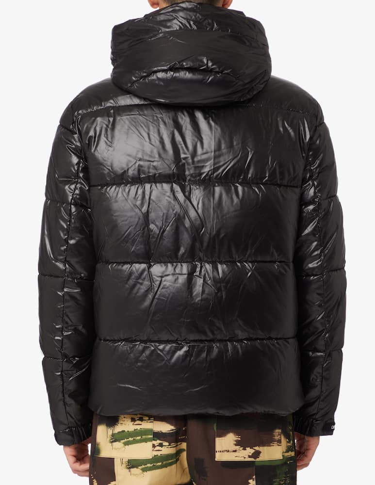 rinascente Disclaimer Hooded puffer jacket - Black