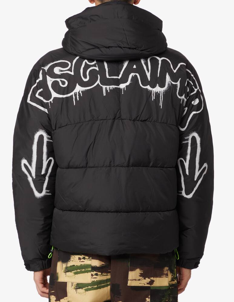 rinascente Disclaimer Giacca imbottita con logo con cappuccio - Nero