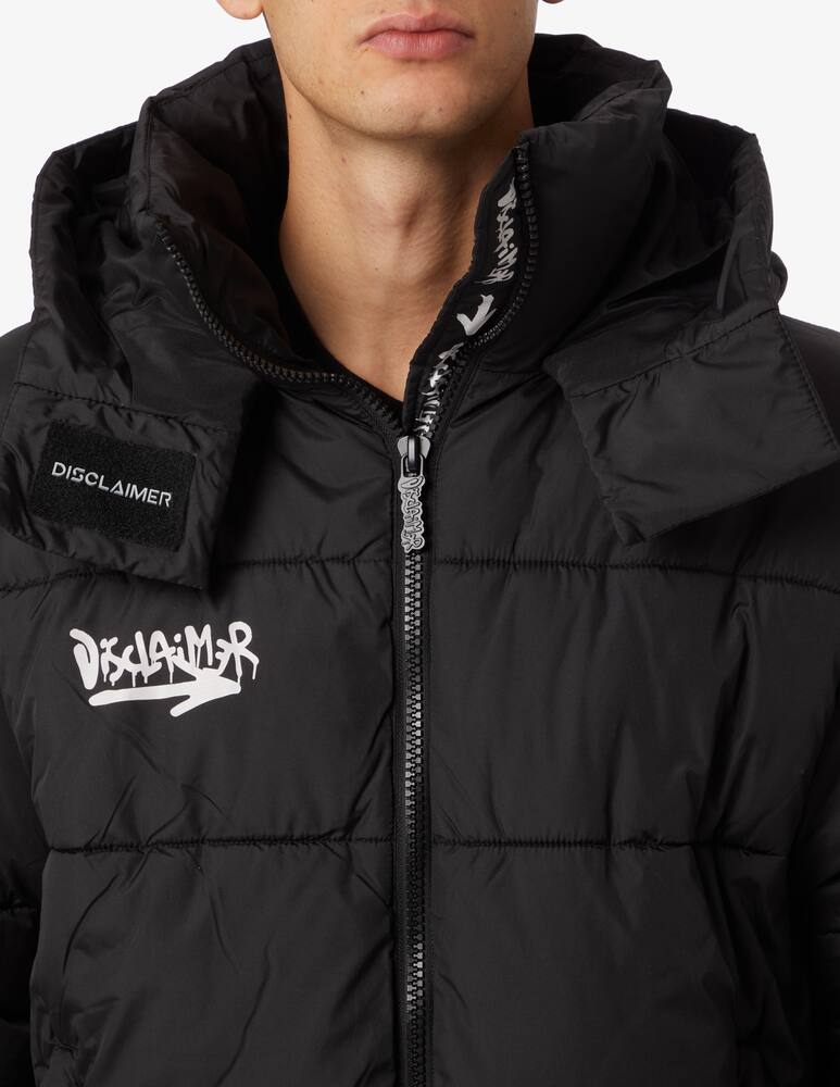 rinascente Disclaimer Giacca imbottita con logo con cappuccio - Nero