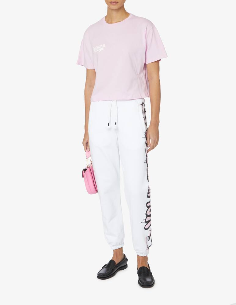 rinascente Disclaimer Cotton cropped t-shirt - Pink