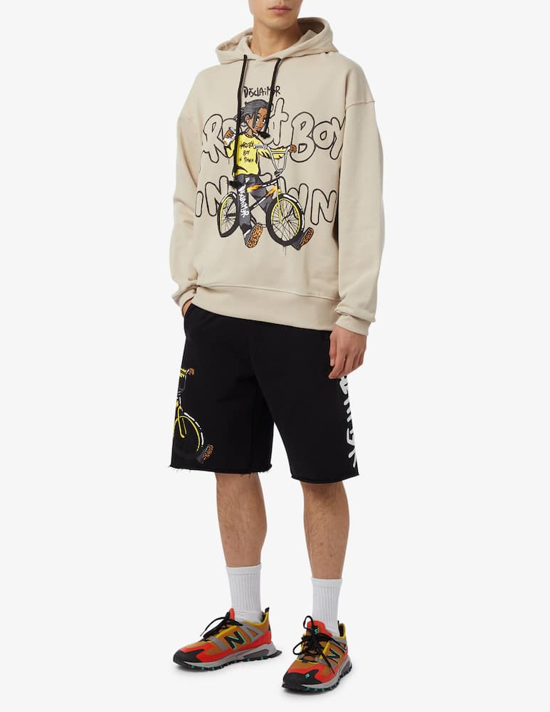 rinascente Disclaimer Felpa con cappuccio boy bike 