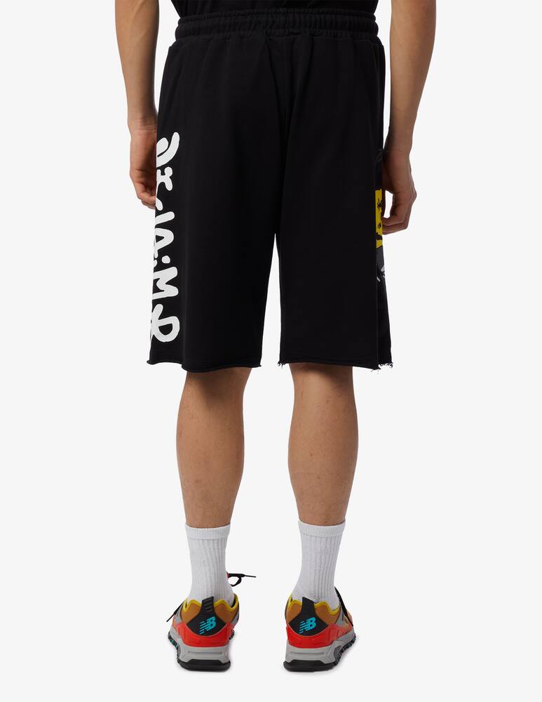 rinascente Disclaimer Hardest boy bike fleece shorts 