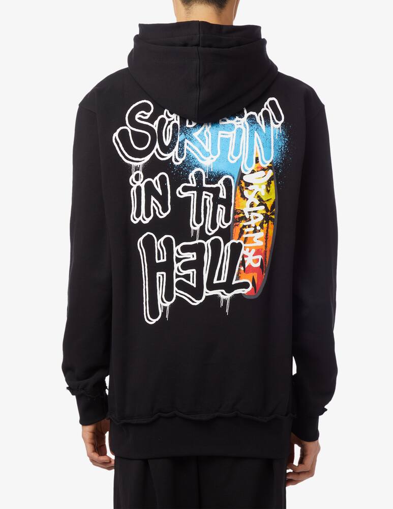 rinascente Disclaimer Felpa con cappuccio surfing in the hell 