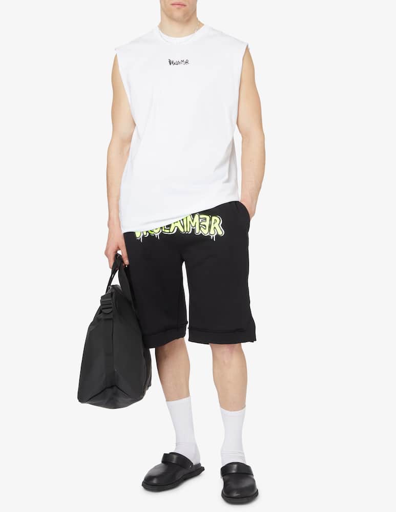 rinascente Disclaimer Fleece logo shorts 