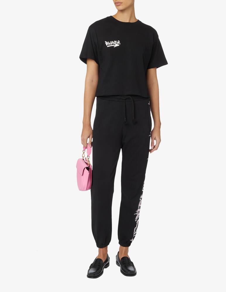 Disclaimer T-shirt crop in cotone - Nero - immagine 2 Disclaimer T-shirt crop in cotone - Nero - immagine 2