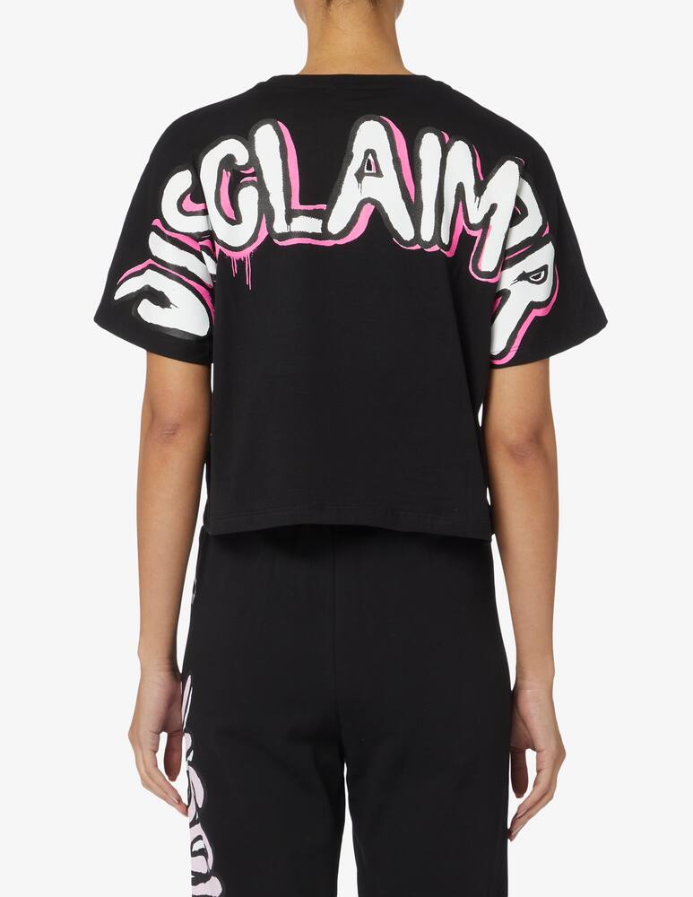 rinascente Disclaimer Cotton cropped t-shirt - Black