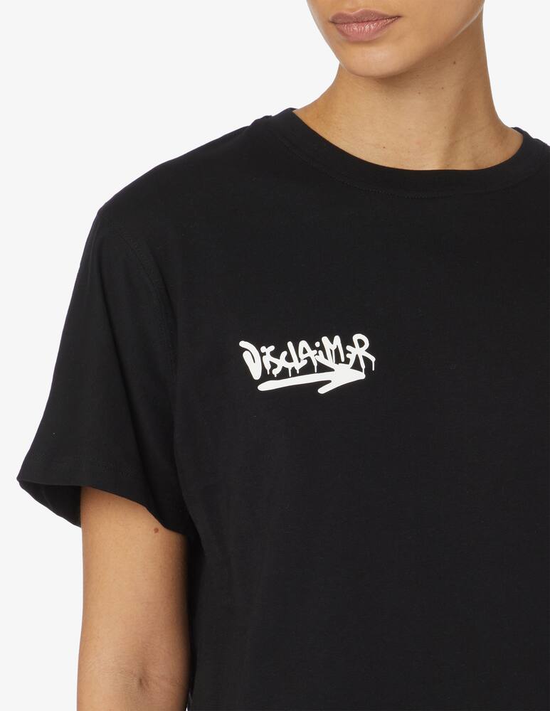 rinascente Disclaimer Cotton cropped t-shirt - Black