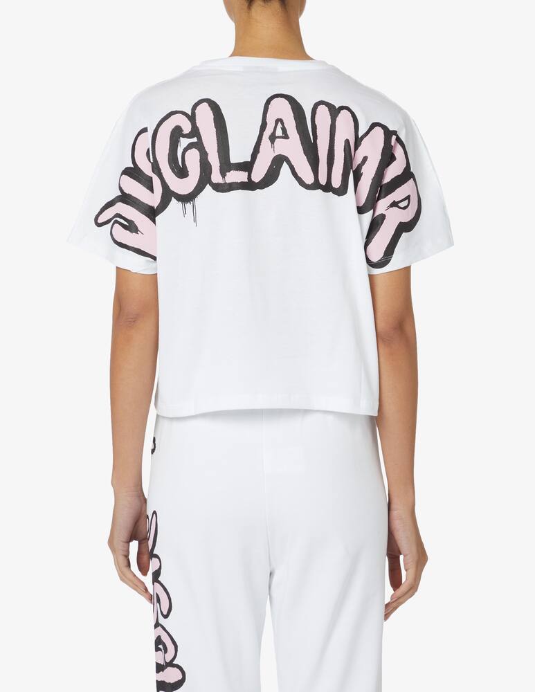 rinascente Disclaimer Cotton cropped t-shirt - White