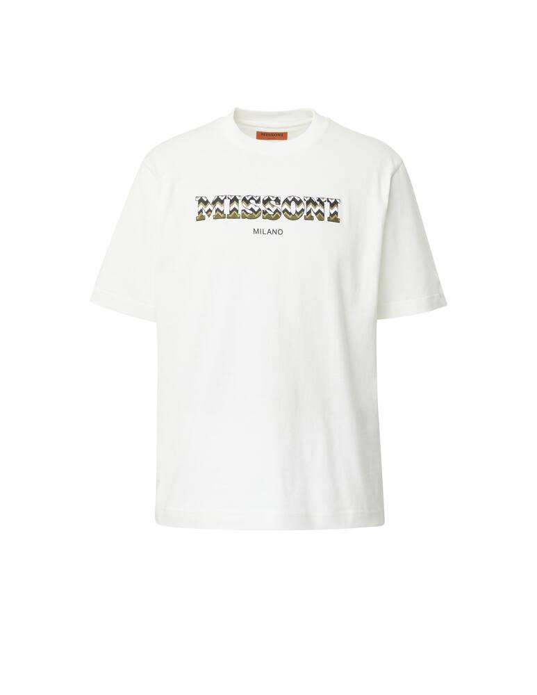 rinascente Missoni Maglietta manica corta logo ricamo zig zag - bianco