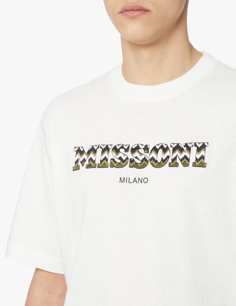 rinascente Missoni Maglietta manica corta logo ricamo zig zag - bianco