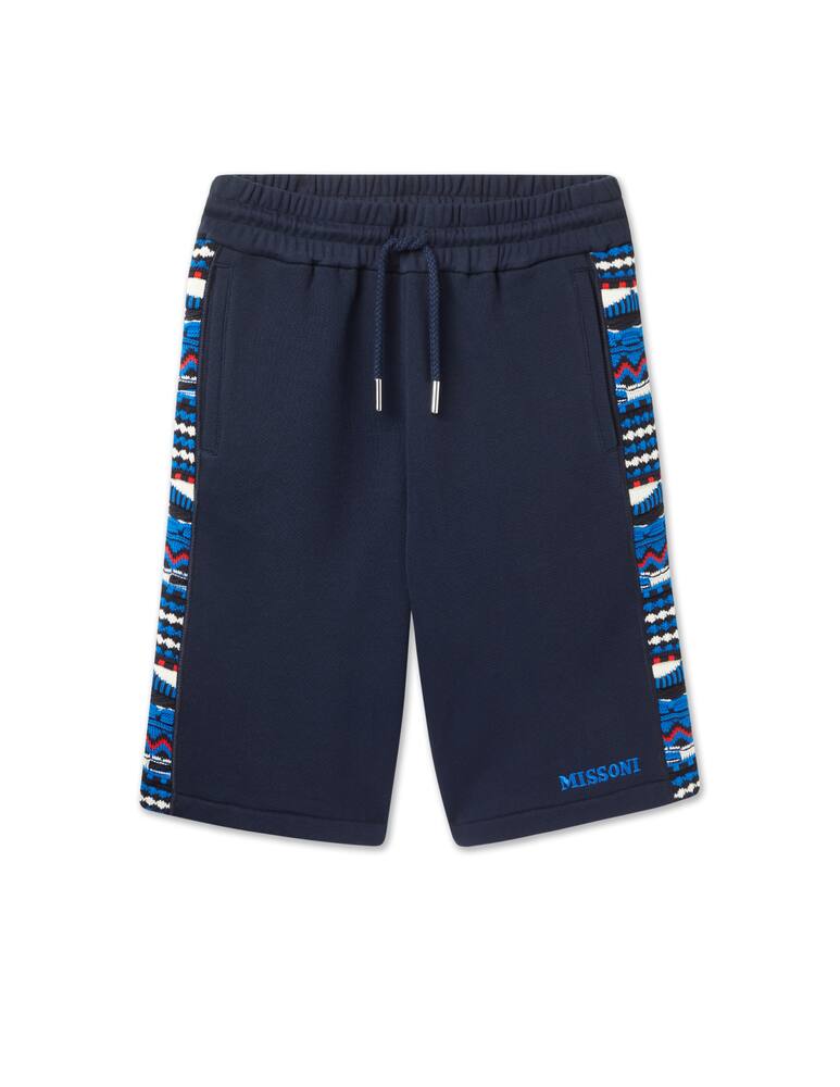 rinascente Missoni Bermuda in felpa bande maglia - blu