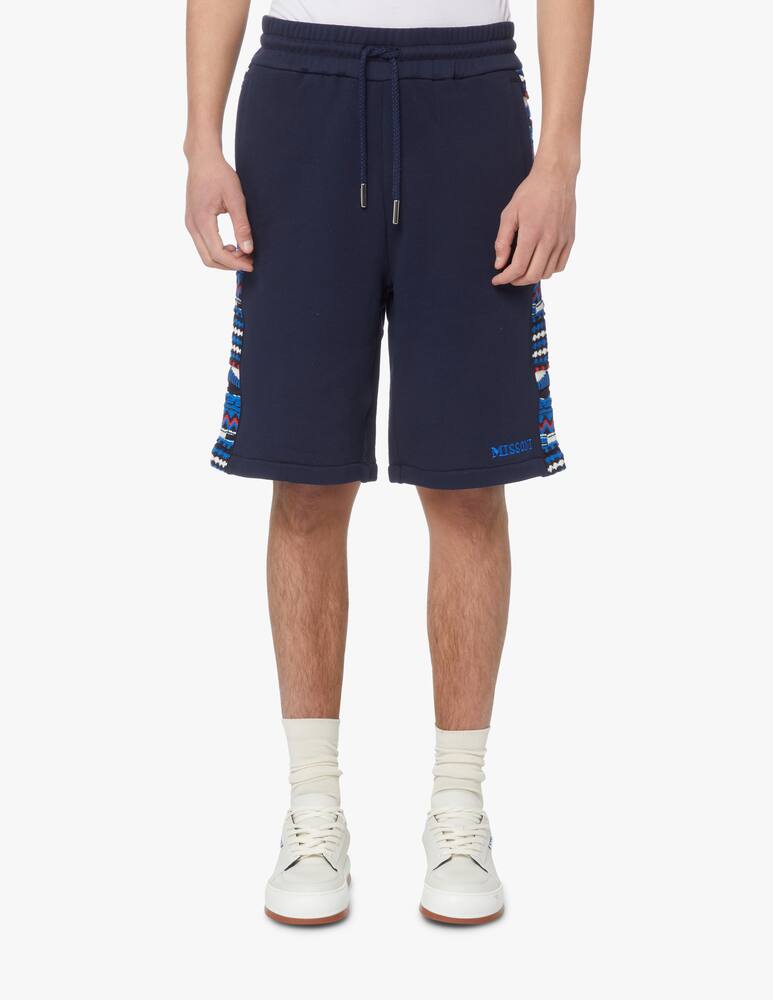 rinascente Missoni Bermuda in felpa bande maglia - blu