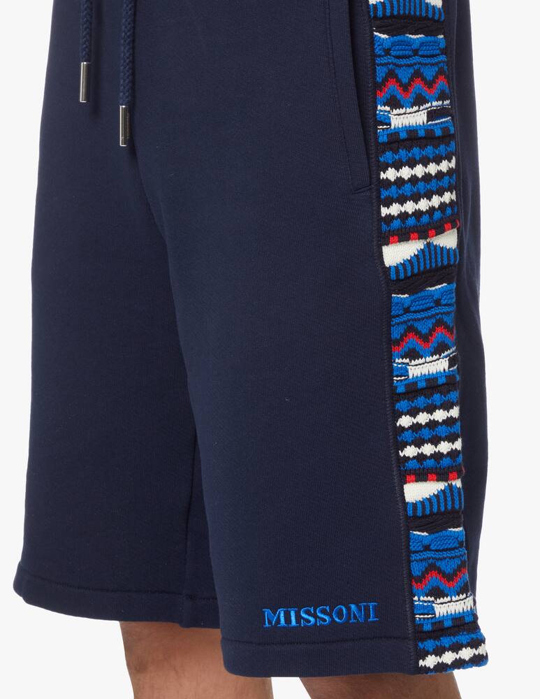 rinascente Missoni Bermuda in felpa bande maglia - blu