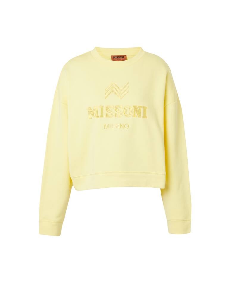 rinascente Missoni Felpa girocollo in cotone - giallo