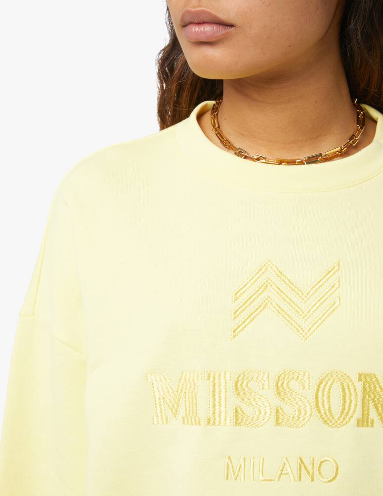 rinascente Missoni Felpa girocollo in cotone - giallo
