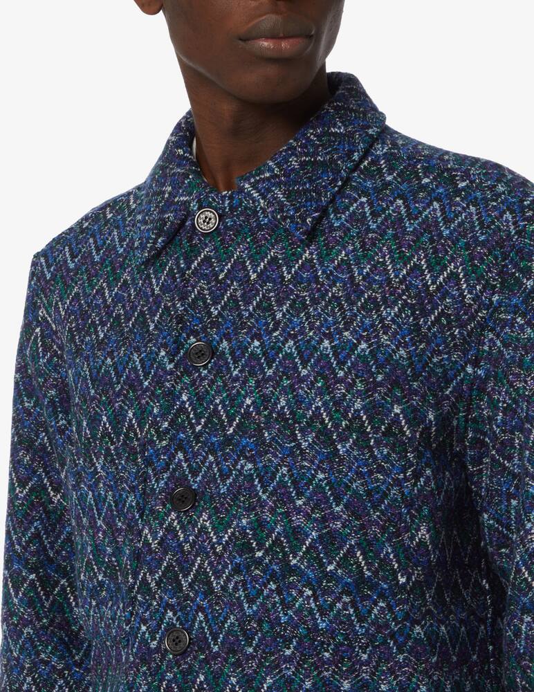 rinascente Missoni Sovracamicia in lana e cotone - Blu