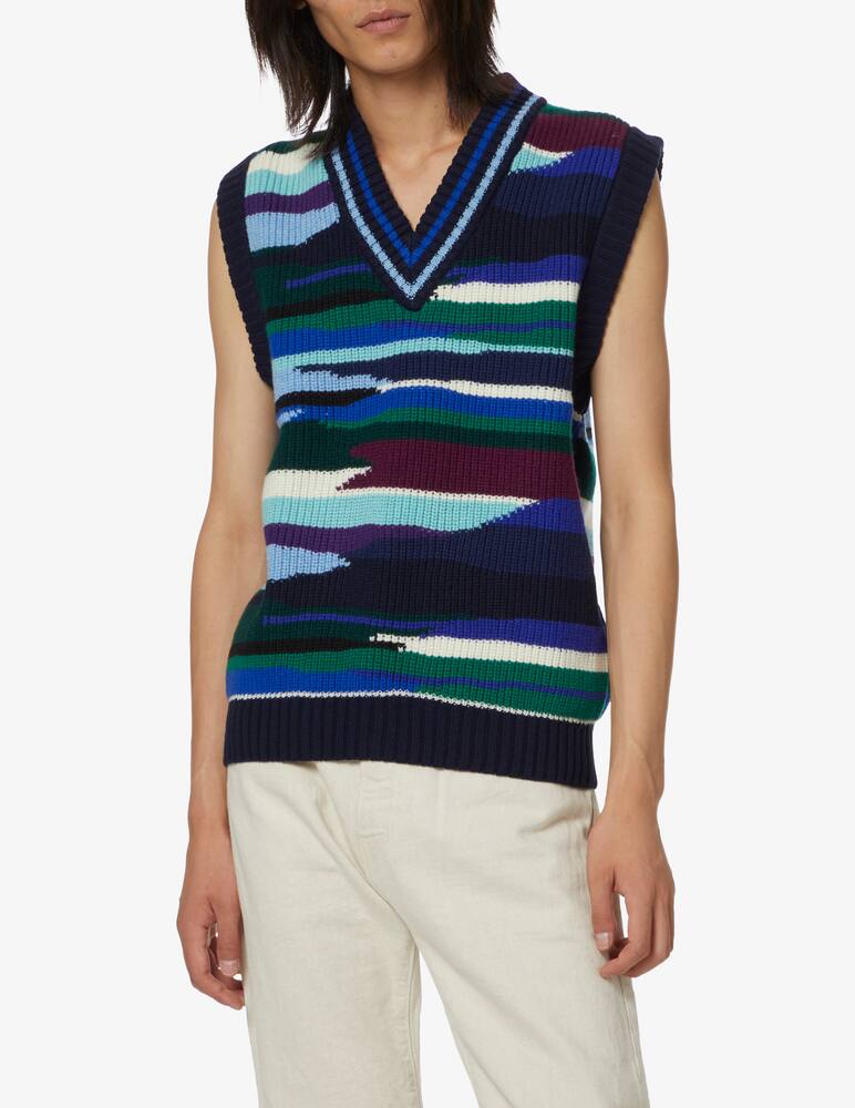 Missoni Wool gilet - Blue - picture 1 Missoni Wool gilet - Blue - picture 1