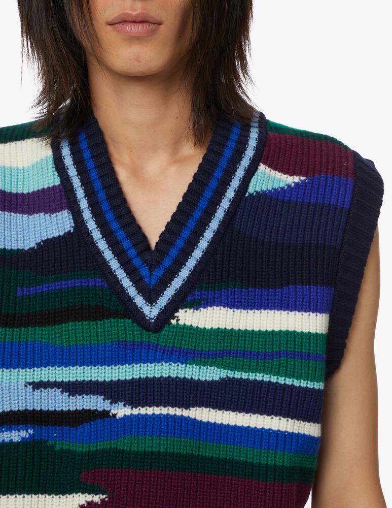 Missoni Wool gilet - Blue - picture 4 Missoni Wool gilet - Blue - picture 4