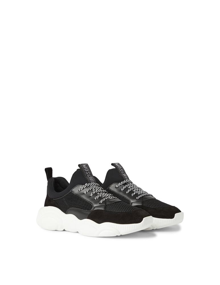 rinascente Moschino Sneakers teddy suede mesh