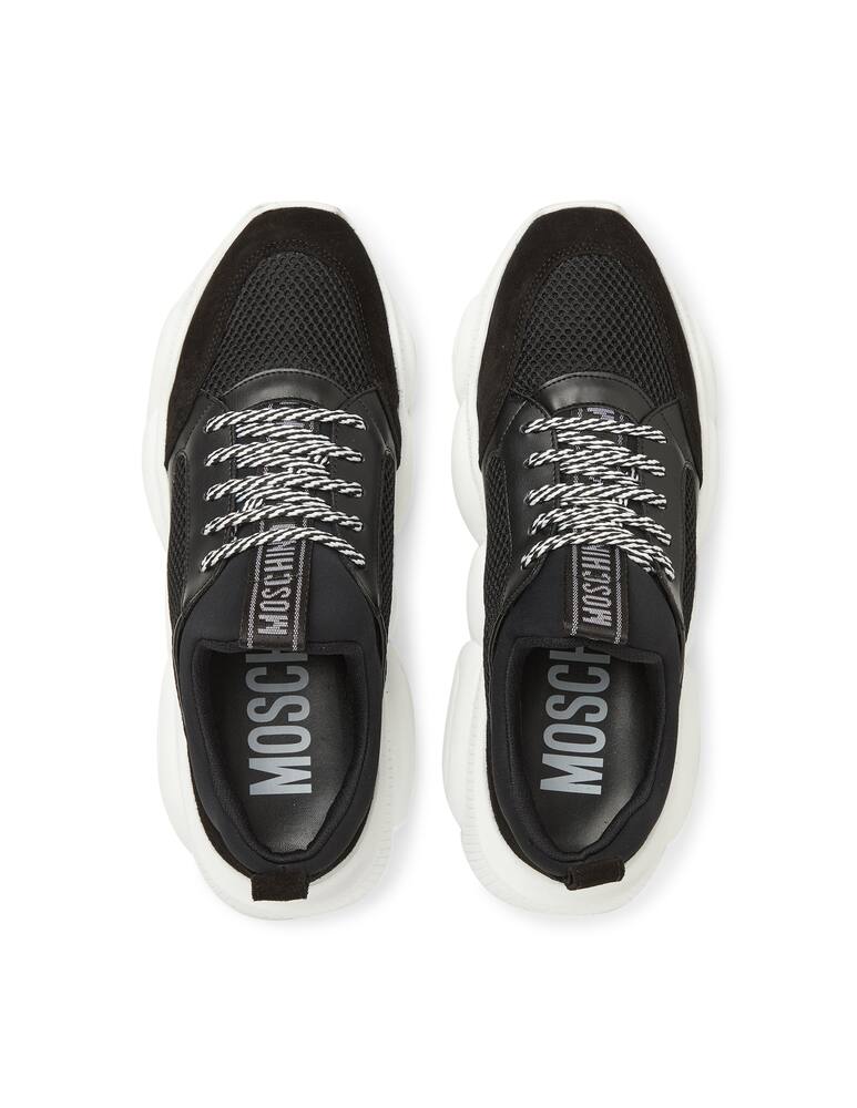 rinascente Moschino Sneakers teddy suede mesh