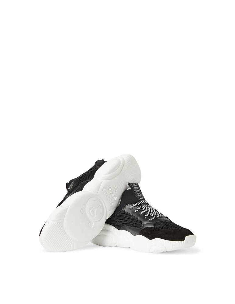 rinascente Moschino Sneakers teddy suede mesh