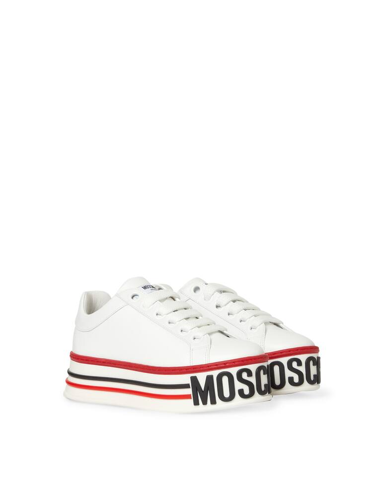 rinascente Moschino Calfskin sneakers with logo