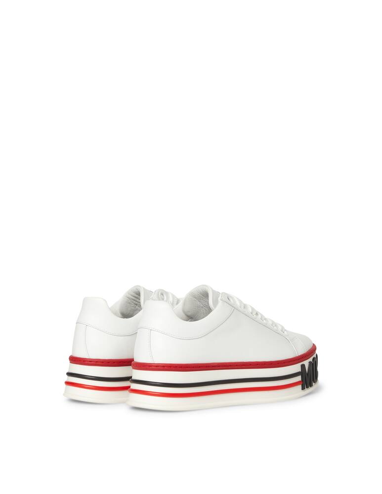 rinascente Moschino Calfskin sneakers with logo