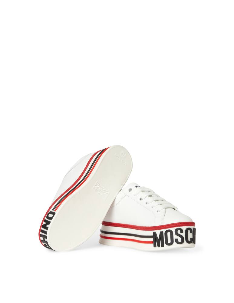 rinascente Moschino Calfskin sneakers with logo