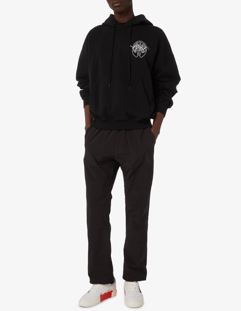 rinascente Off-White Felpa con cappuccio hand arrow boxy hoodie white black 