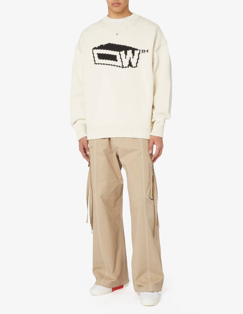 rinascente Off-White Graffiti zine chunky crewneck jumper