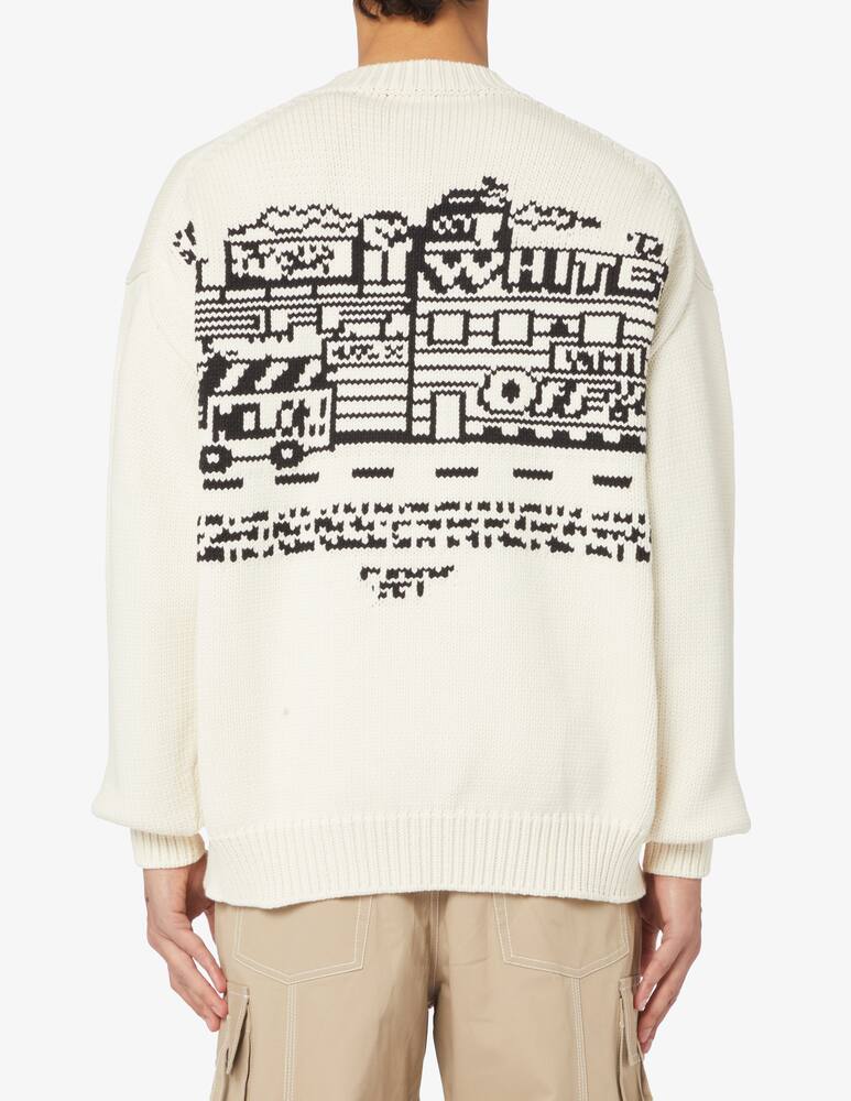 rinascente Off-White Graffiti zine chunky crewneck jumper