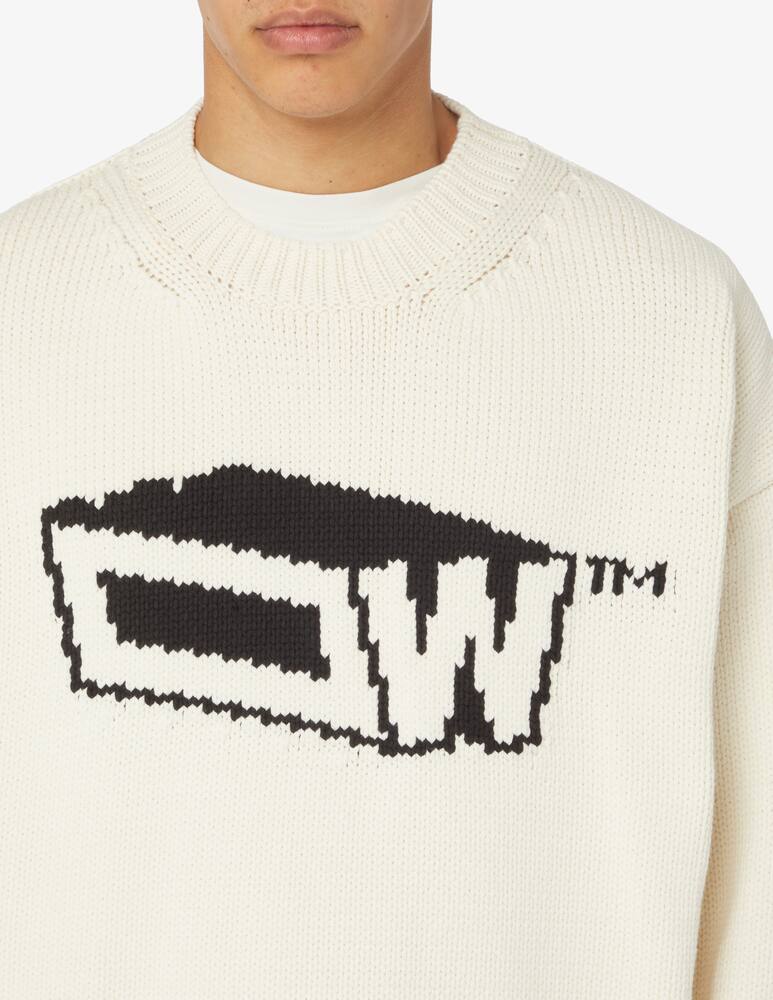 rinascente Off-White Graffiti zine chunky crewneck jumper