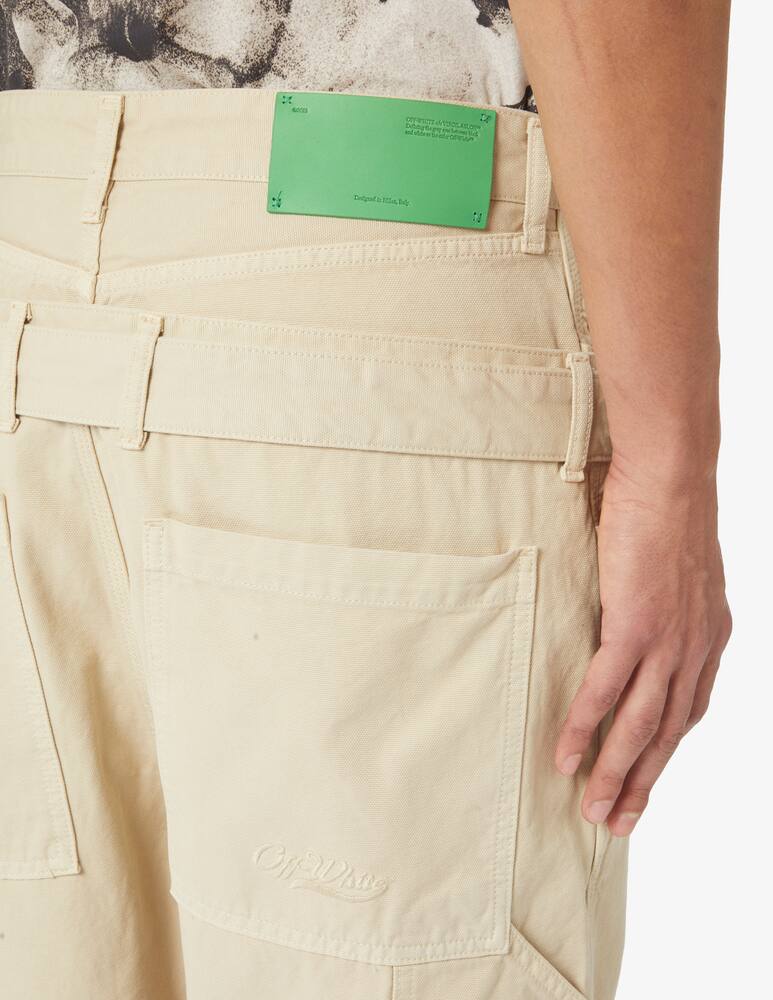 rinascente Off-White Pantaloni wave off canvas double
