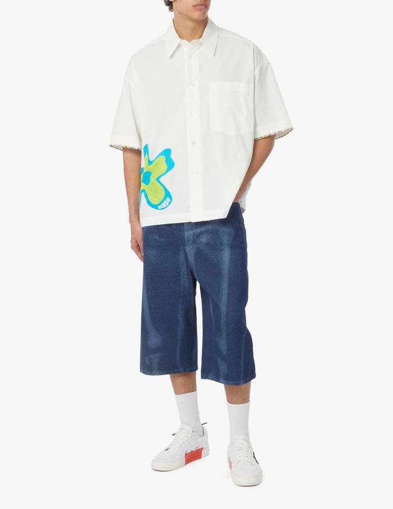 rinascente Off-White Body scan denim runway shorts