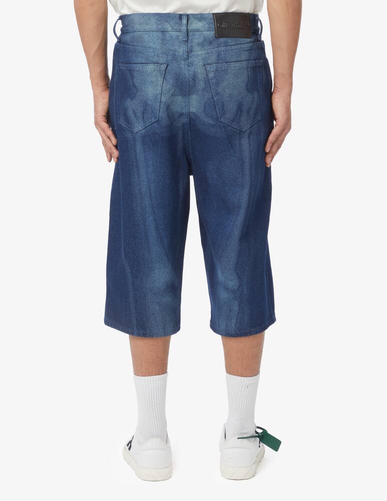 rinascente Off-White Body scan denim runway shorts