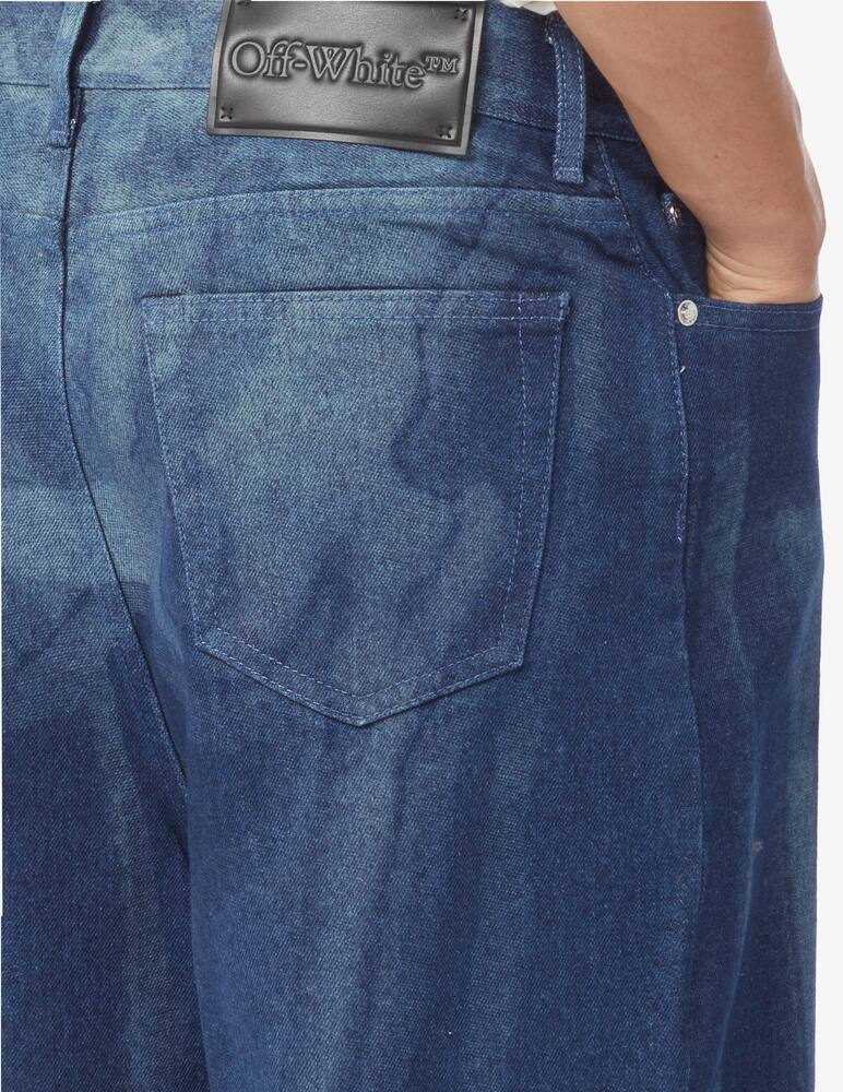 rinascente Off-White Body scan denim runway shorts