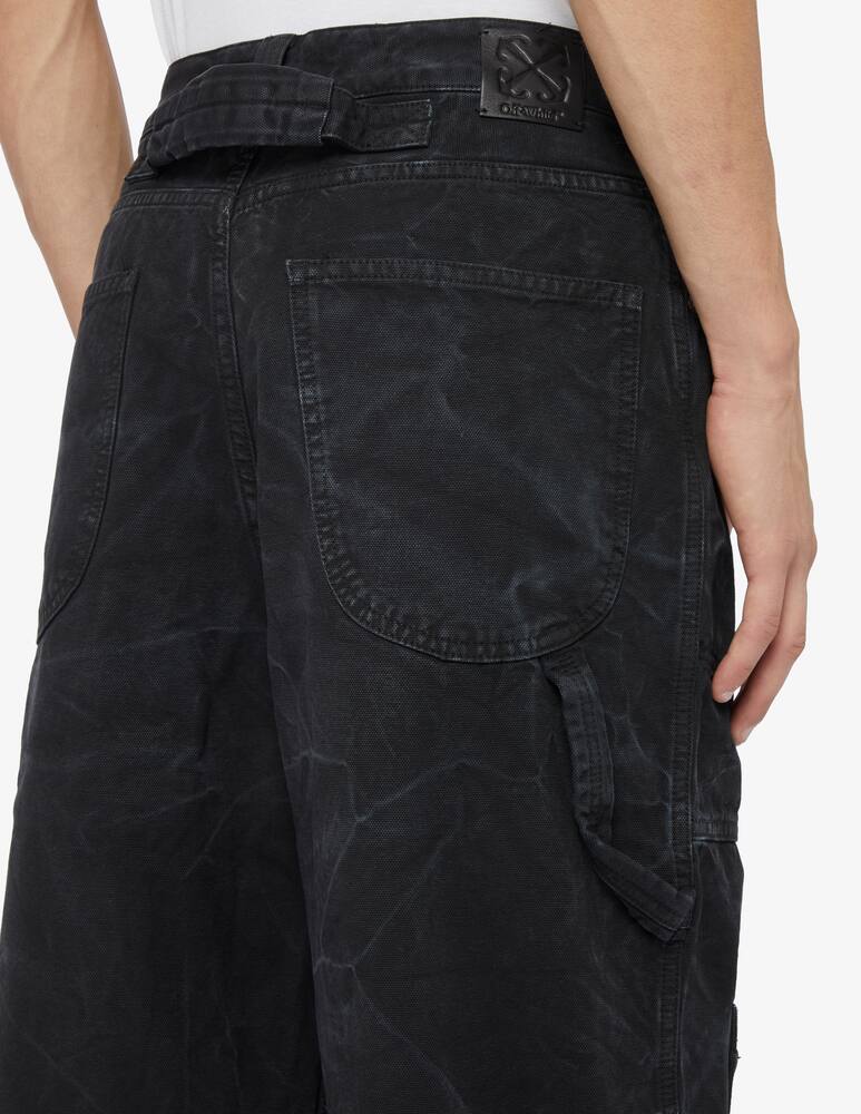 rinascente Off-White Garmdyed canv relax carpenter trousers