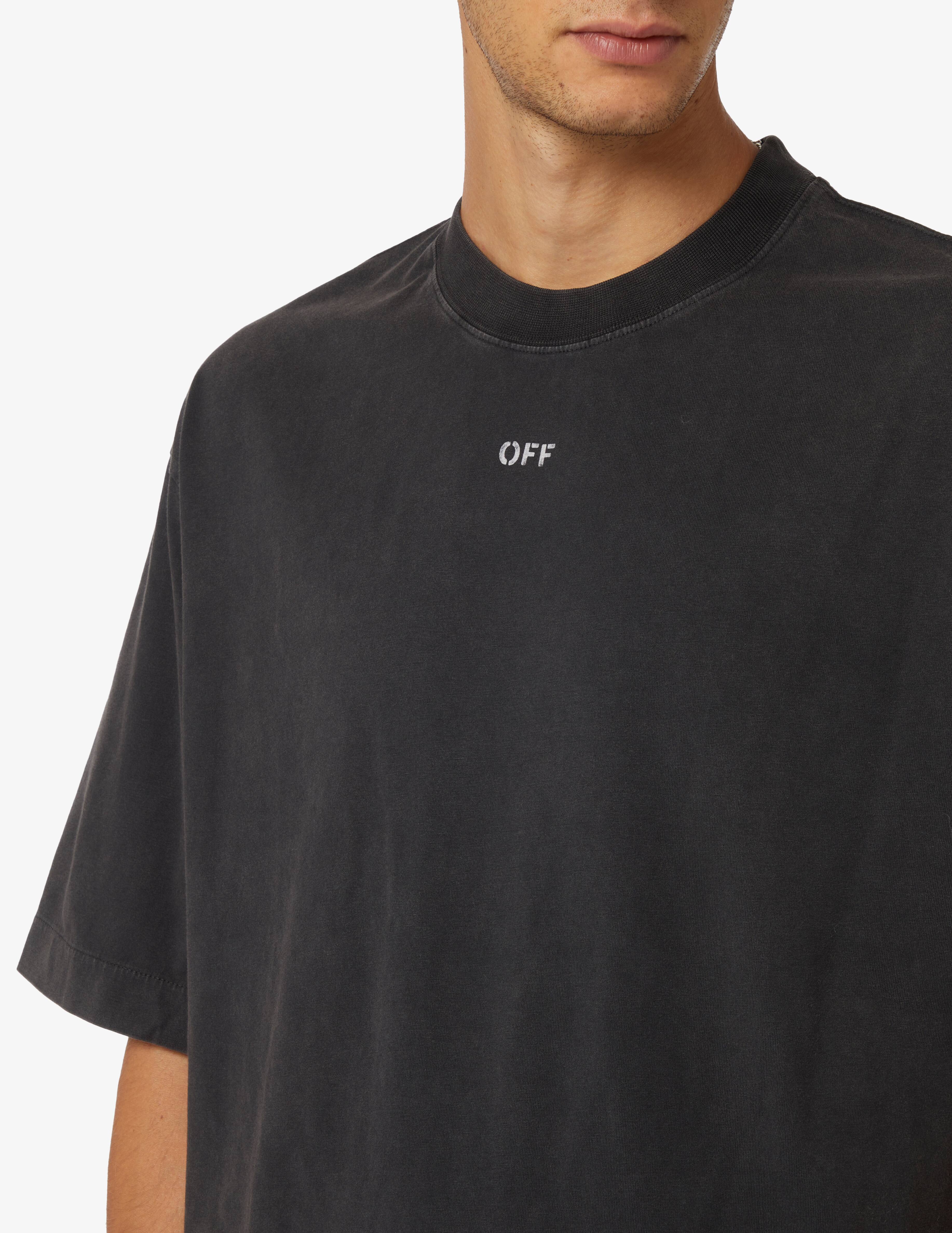 Tシャツ・カットソー Off-White OMAA120C99JER006 BW S.MATTHEW SKATE S/S T-shirt Off-White Black S.Matthew Skate T-Shirt Off-White