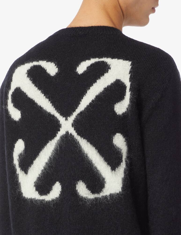 rinascente Off-White Mohair arrow knit crewneck