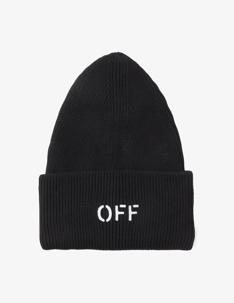 rinascente Off-White Cappello beanie off stamp loose knit